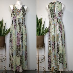 Anthro Maeve Verity floral patchwork maxi size 12